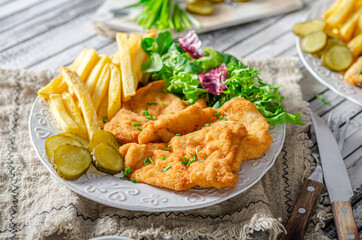 Delicious original schnitzel