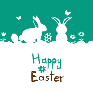 Happy Easter greeting card vector image