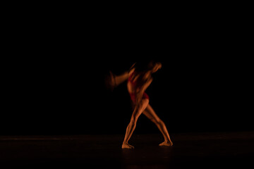 The abstract movement of the dance