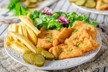 Delicious original schnitzel