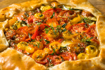 Homemade Savory Tomato Galette Pastry