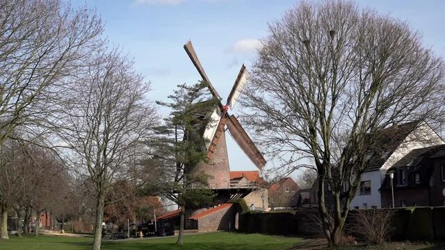 windmill in the town of xanten in germany