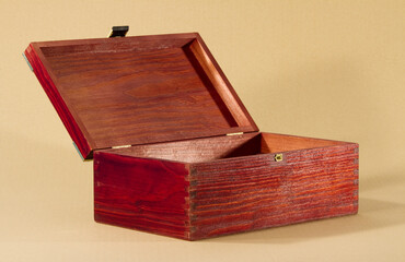 open wooden box