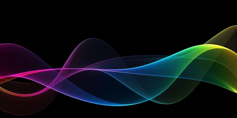 Wave abstract images, color design Abstract colored wave
