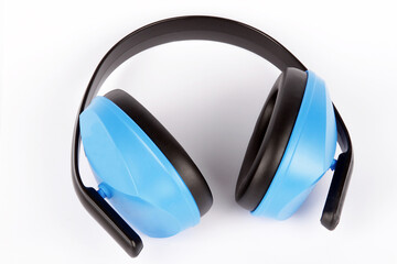 Details Of An Ear Protector Headset, Used To Protect Hearing From Harmfully Loud Noises