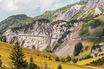 Panoramic view of the Austrian Alps.