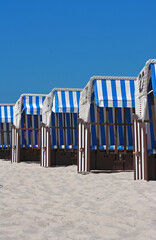 Beach chairs on the Baltic Sea beach