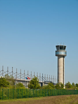 Tower At Finkenwerder Airport, Hamburg, Germany, Europe