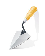 Trowel. Tool for building. Isolated on white background. Eps10 vector illustration.