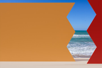 Abstract background on tourism, organizing summer vacations, relaxation and recovery after a...
