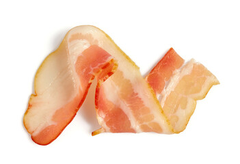 bacon isolated on white backrgound