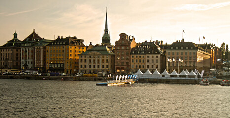 Obraz premium city old town stockholm