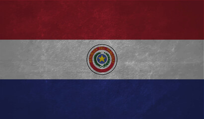 Vector Illustration Grunge And Distressed Flag Of Paraguay