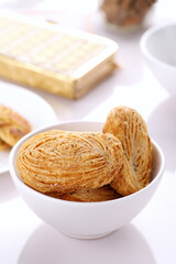 Bakery Fain Puff or Khari with Ajwain And Flour - Indian Baked Snack