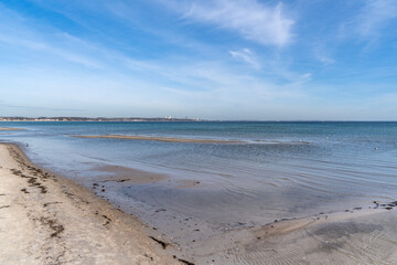 Fototapeta na wymiar baltic sea sandy beach wadden sea