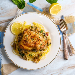 Spinach Artichoke Chicken Thighs