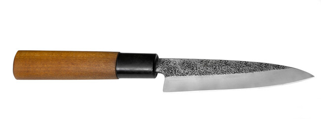 Traditional Japanese Chefs Knife isolated on white Background