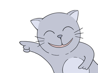 Funny cat illustration