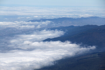 clouds over the mountains