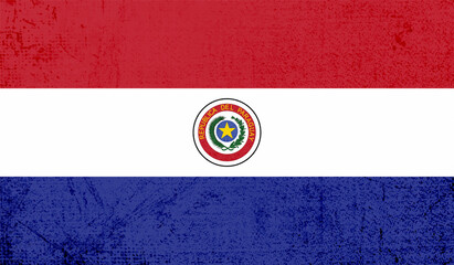 Vector Illustration Grunge And Distressed Flag Of Paraguay