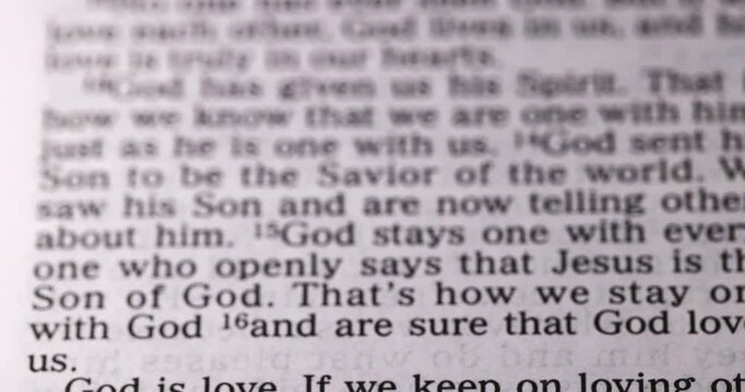 Biblical text. God is love . bible verse,  slow motion