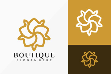 Luxury Star Boutique Logo Vector Design. Abstract emblem, designs concept, logos, logotype element for template.