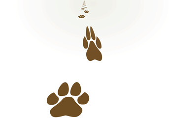 Dog foot print. vector illustration