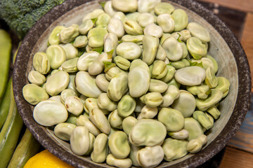 A bowl of healthy broad beans