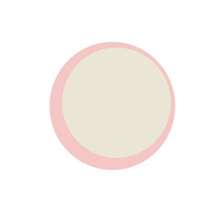 Circles logo. Illustration for logo or for title. Logo in pink. Simple illustration for business. Logo with soft color.