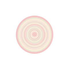 Modern art with circles design. Wall art and pink color. Painting and interior. Beautiful decoration with geometric design. Minimal art with soft colors.