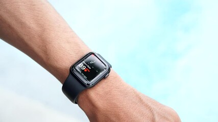 Apple Watch monitoring Heart Rate : Bali Indonesia 15 March 2021