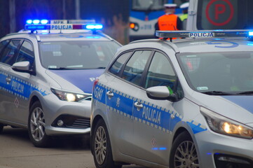 Police and medical ambulance.
