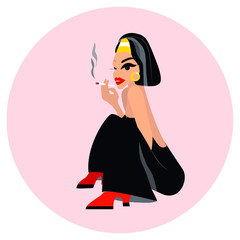 Woman with a cigarette
