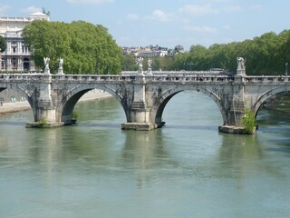 Naklejka premium bridge over the river in Roma