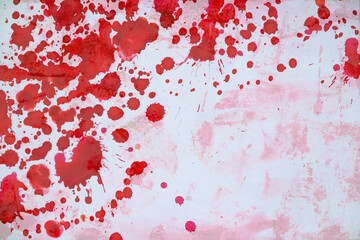 Background texture, abstract painting, brushstrokes and paint prints, red splashes