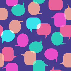seamless pattern with bright bubbles for phrases . vector illustration.