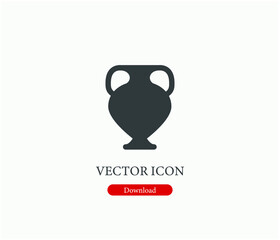 Obraz premium Jar vector icon. Editable stroke. Linear style sign for use on web design and mobile apps, logo. Symbol illustration. Pixel vector graphics - Vector