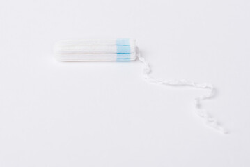 Close up photo of hygiene tampon for menstruation days