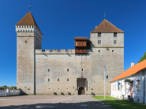 The convent building of the Kuressaare Episcopal Castle on Saaremaa island, Estonia. The first written message about the Kuressaare Castle dates back to 1381.