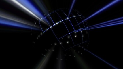 3D Sphere Cyber Space Network 3d illustration