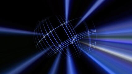 3D Sphere Cyber Space Network 3d illustration