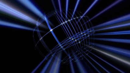 3D Sphere Cyber Space Network 3d illustration