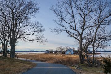 USA, Massachusetts, Cape Ann, Essex. Village of Conomo Point.