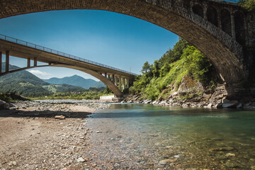 Two bridges over river Tara in Montenegro