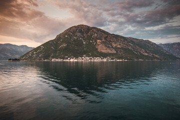 Sunset over the Kotor Bay