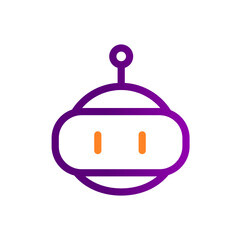 friendly bot artificial intelligence robot icon