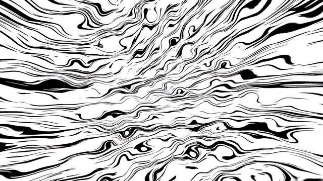 3D abstract animation with surface displacement and black and white map image