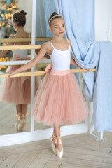  Ballet. A little ballerina at a rehearsal.