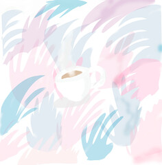 taza de cafe sobre textura