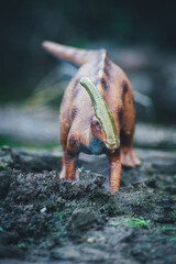 parasaurolophus para publicaciones sobre paleontología ideal para niños. © J.M. Tornero